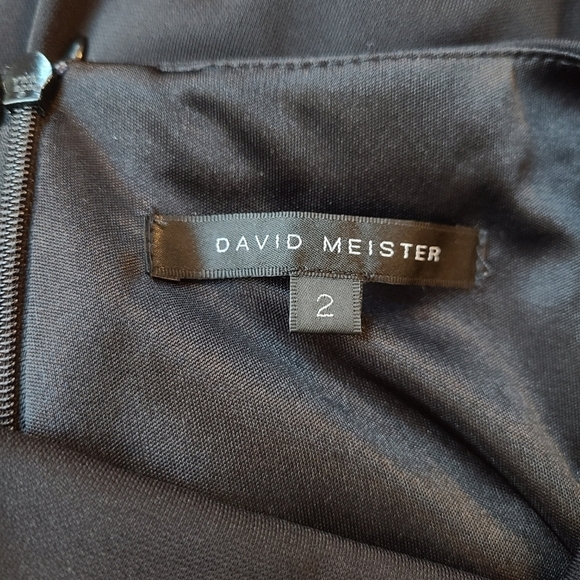 David Meister Elegant Black Evening Dress, Size XS - Picture 9 of 11